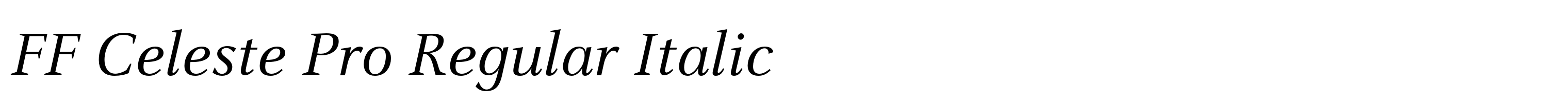 FF Celeste Pro Regular Italic